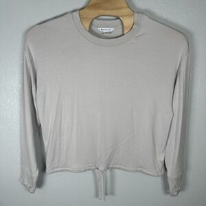 Athleta Marina Sweatshirt Womens Size‎ Large Bone Beige Pullover Lightweight